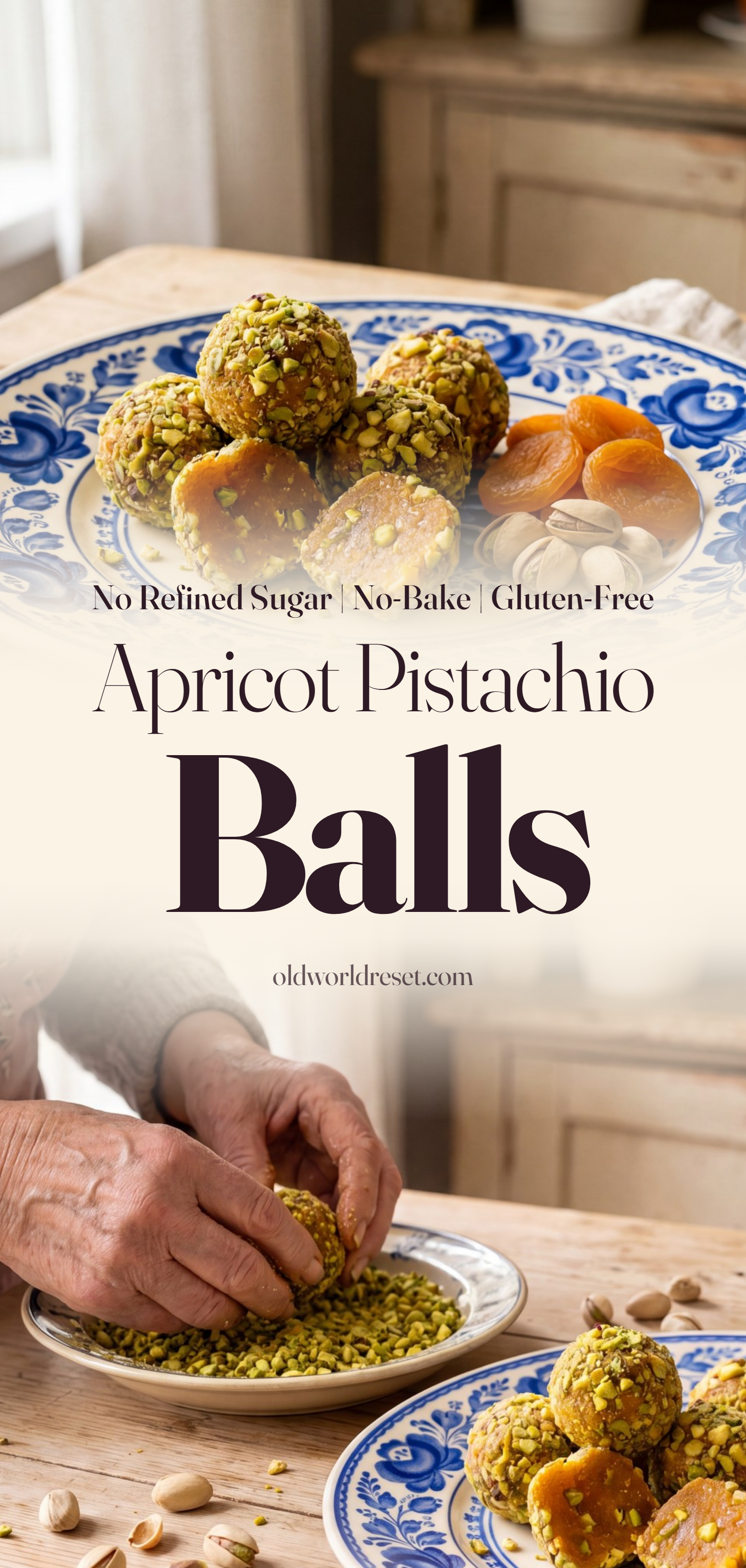 Apricot Pistachio Bliss Balls - pin this recipe