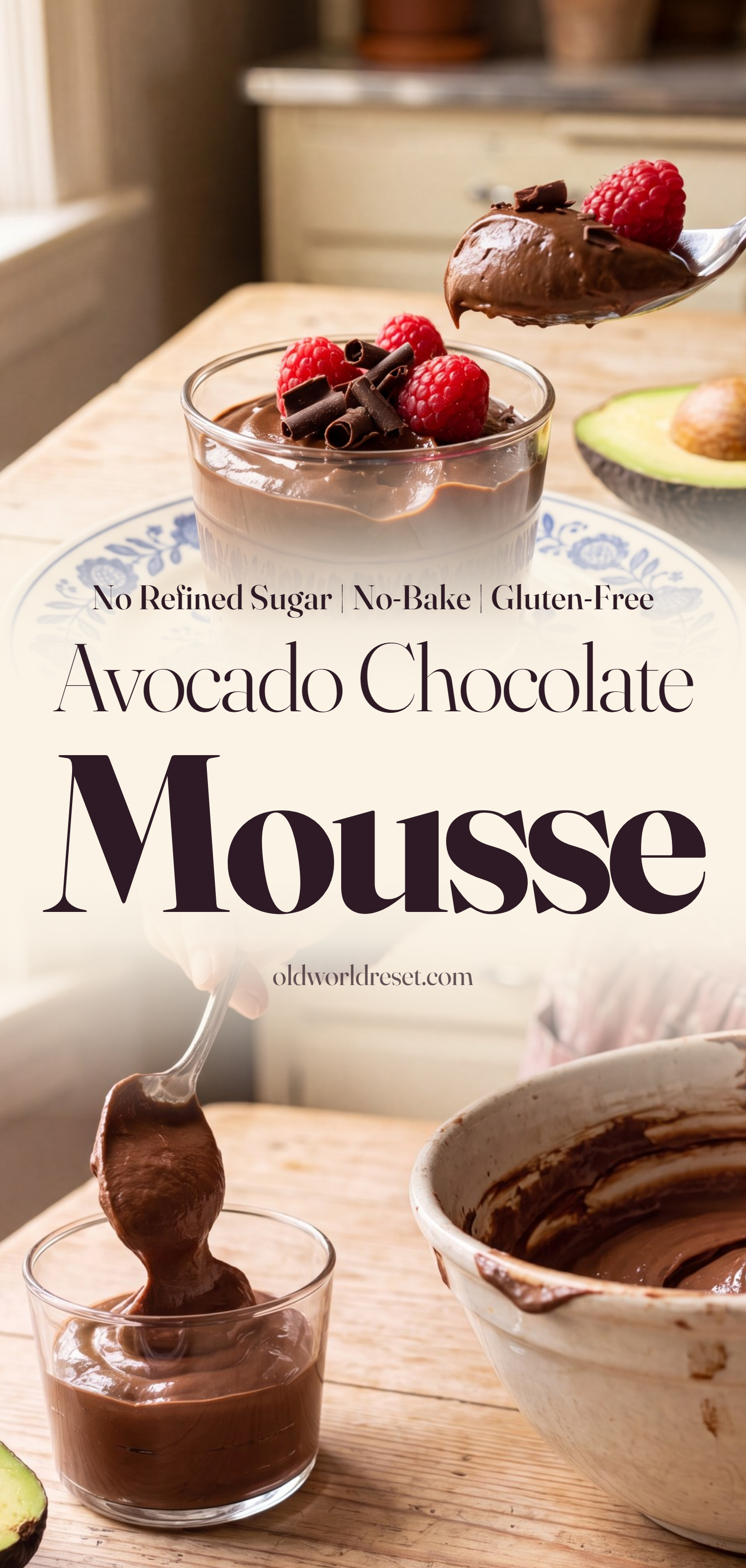 Avocado Chocolate Mousse - pin this recipe