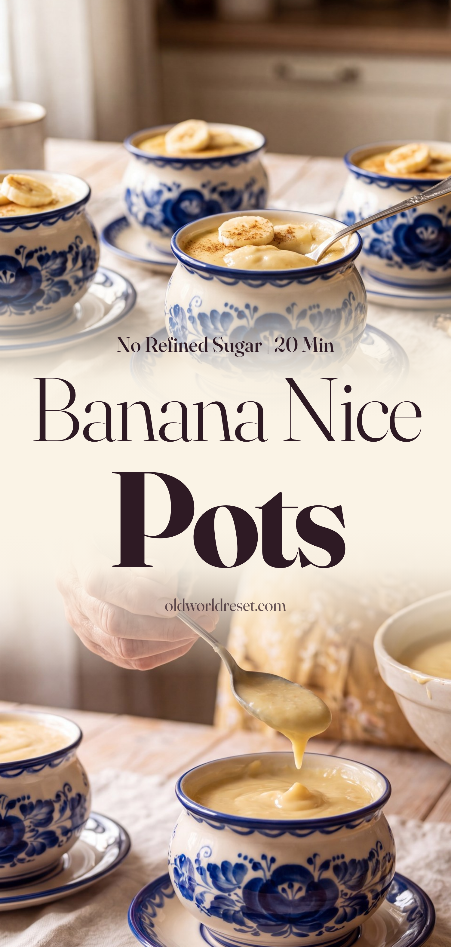 Banana "Nice" Custard Pots - pin this recipe
