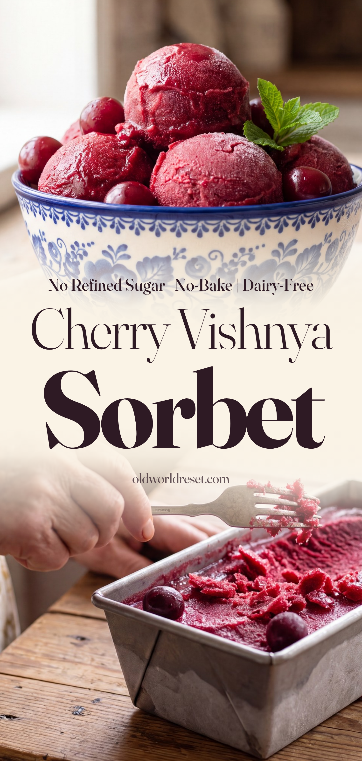 Cherry "Vishnya" Sorbet - pin this recipe
