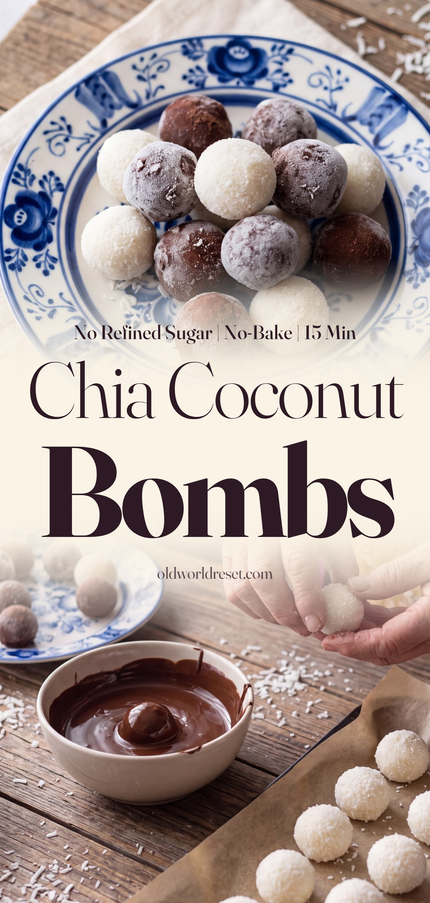 Chia Coconut Fat Bombs (Sugar-Free) - pin this recipe