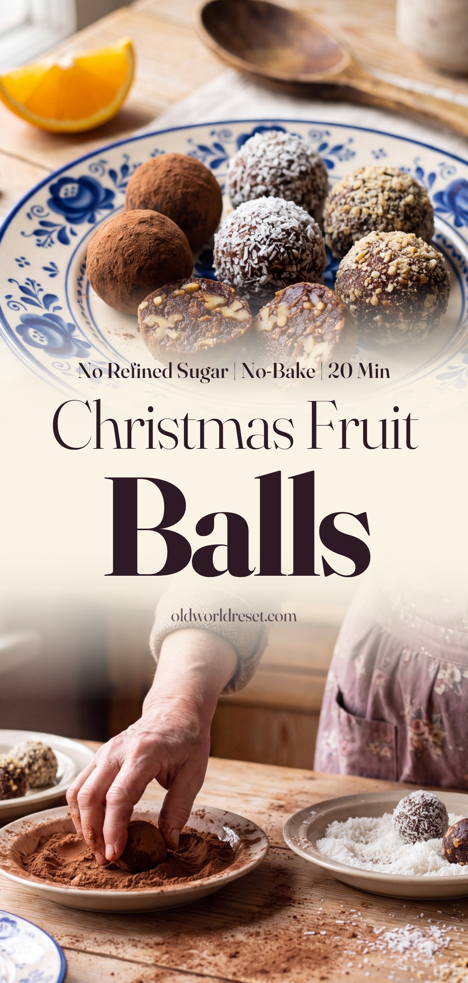 Christmas Fruit & Nut Honey Balls - pin this recipe
