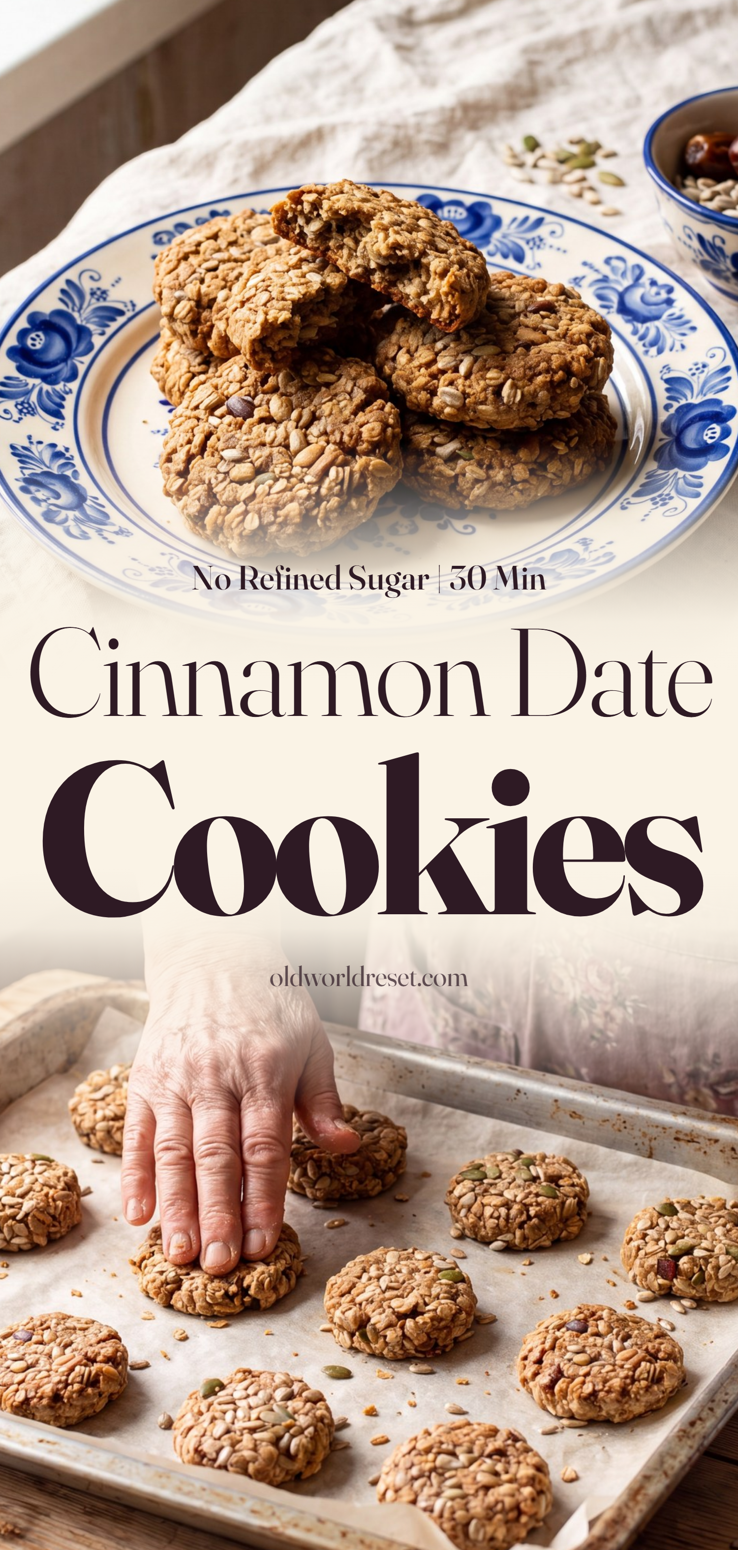Cinnamon Date Breakfast Cookies - pin this recipe