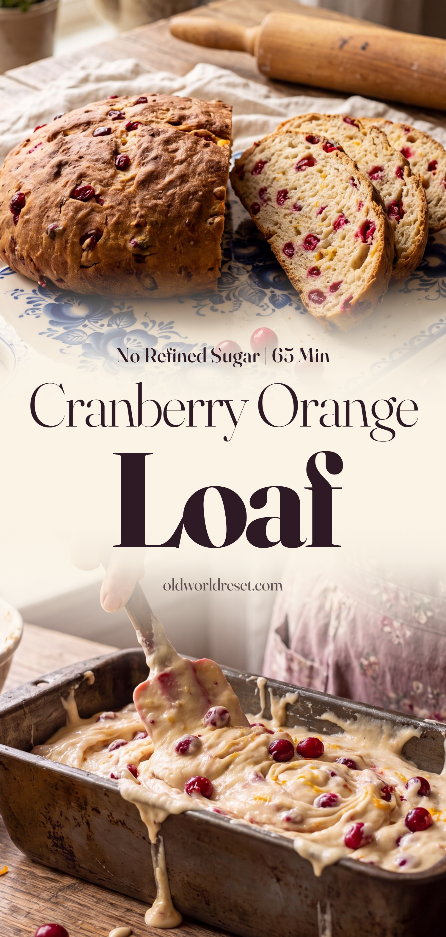 Cranberry Orange Loaf - pin this recipe