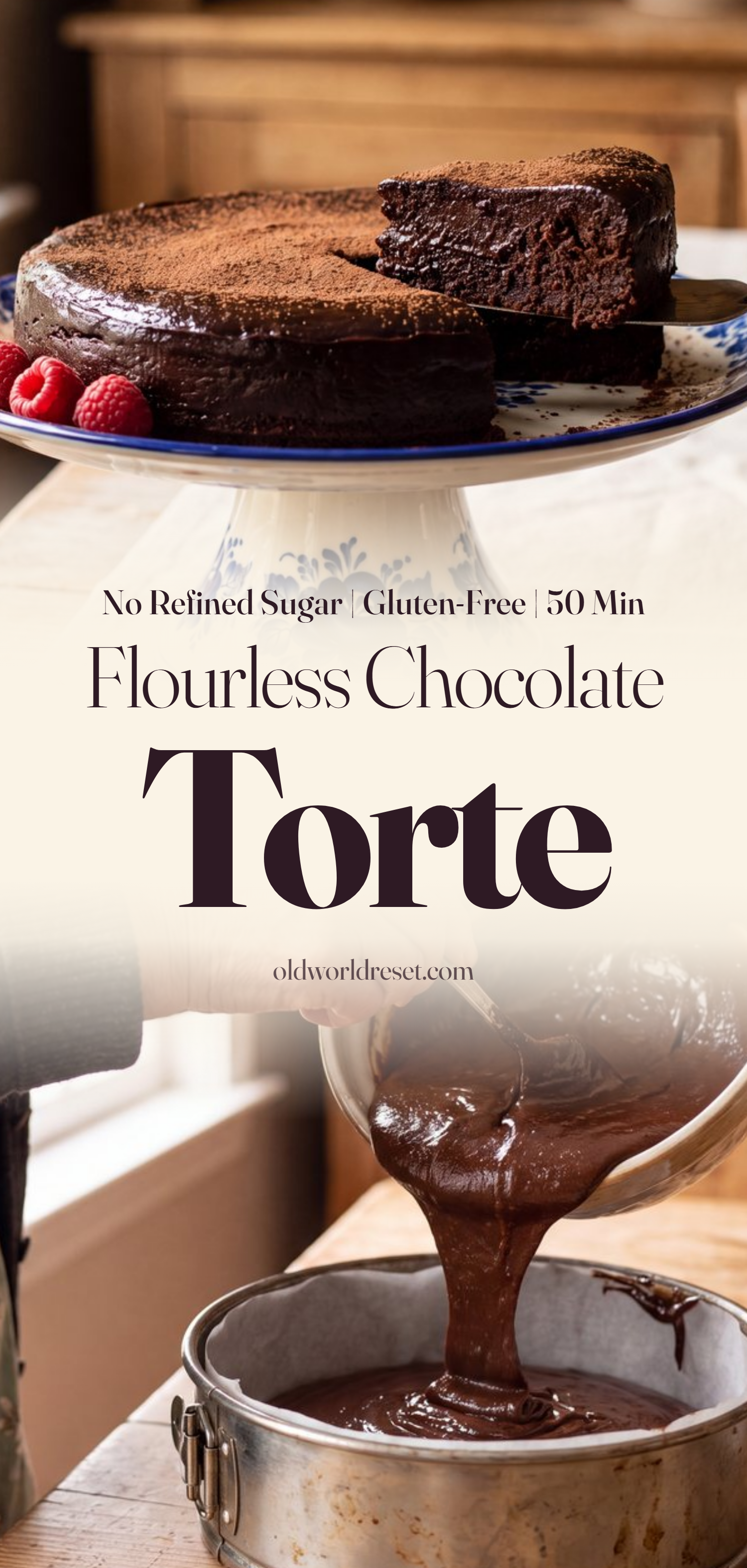 Flourless Chocolate Avocado Torte - pin this recipe