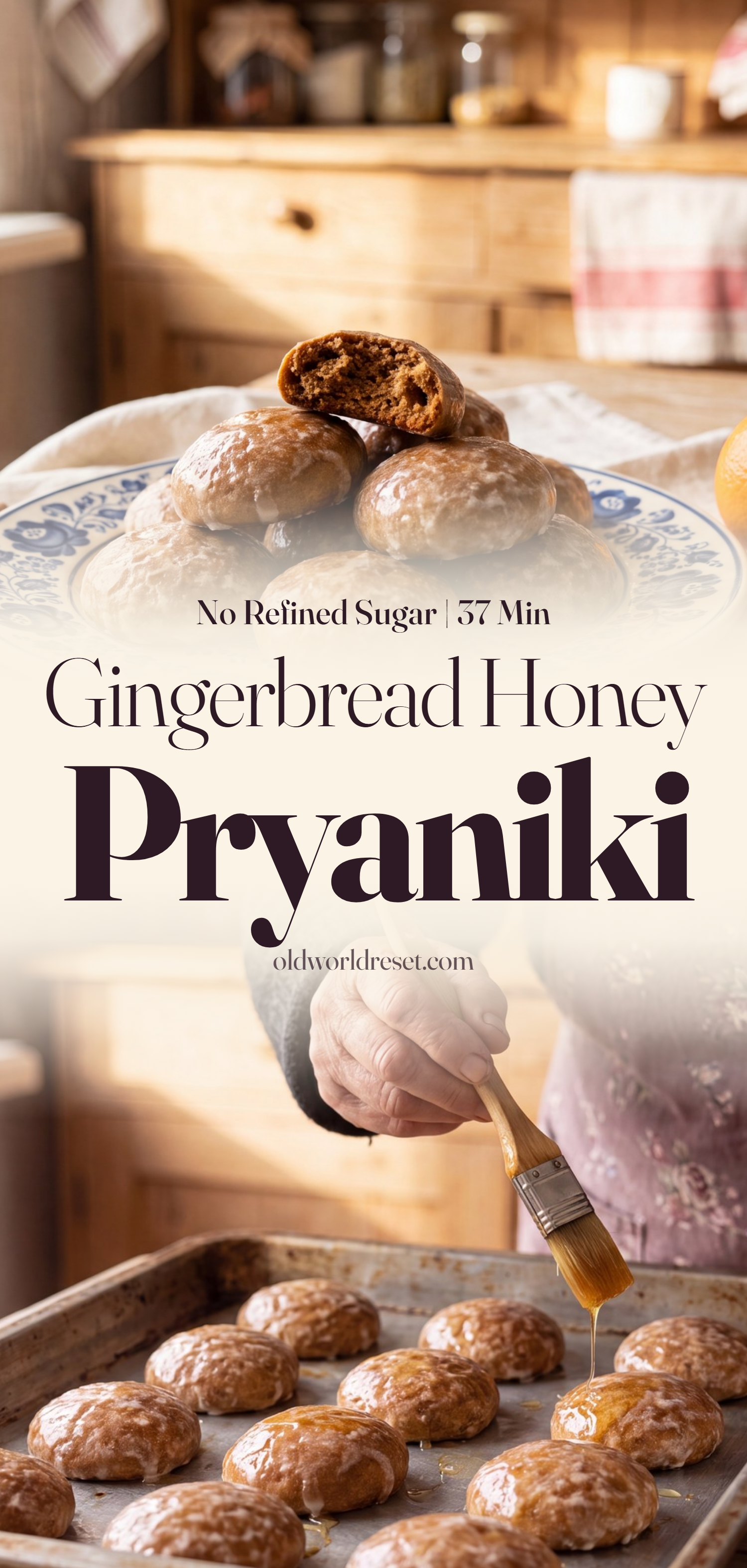 Gingerbread Honey Cookies "Pryaniki" - pin this recipe