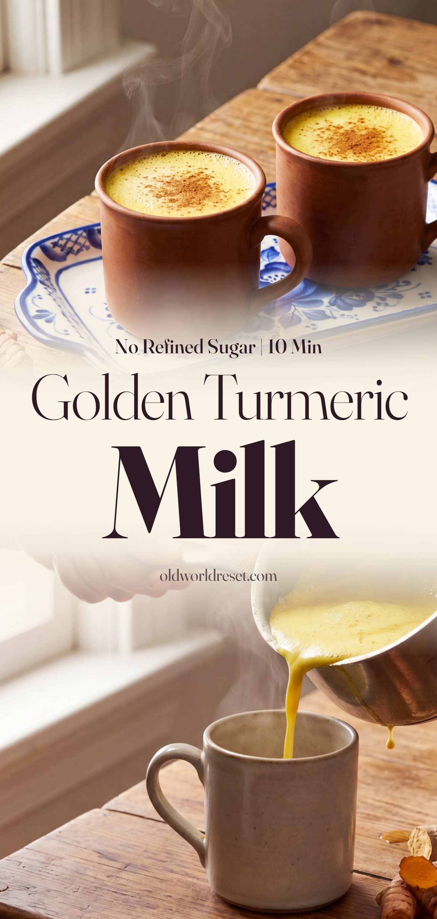 Golden Turmeric Honey Milk - pin this recipe