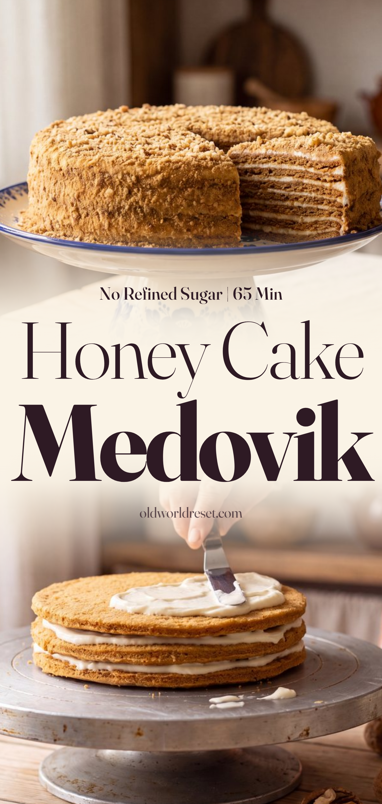 Honey Cake "Medovik" - pin this recipe