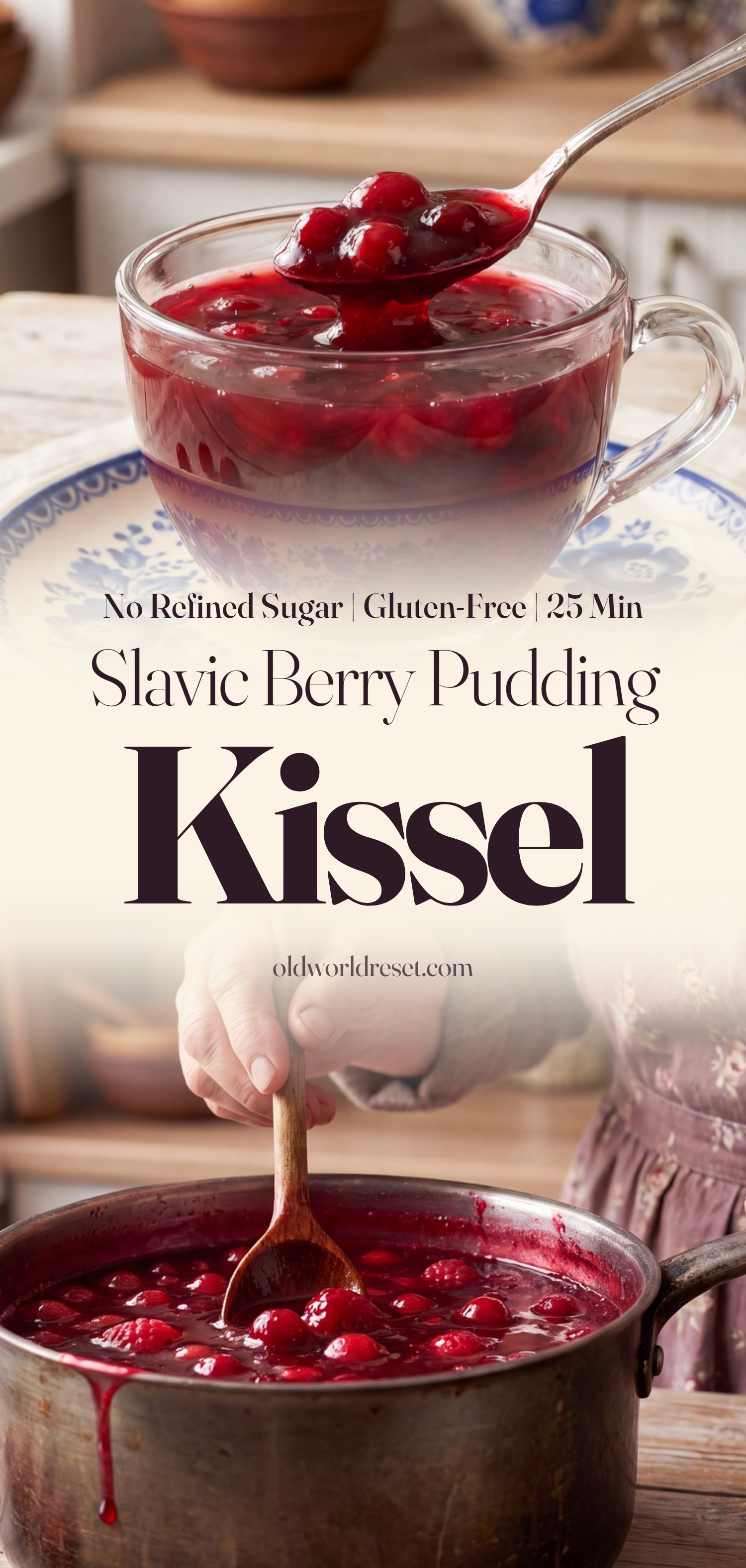 Kissel — Slavic Berry Fruit Pudding - pin this recipe