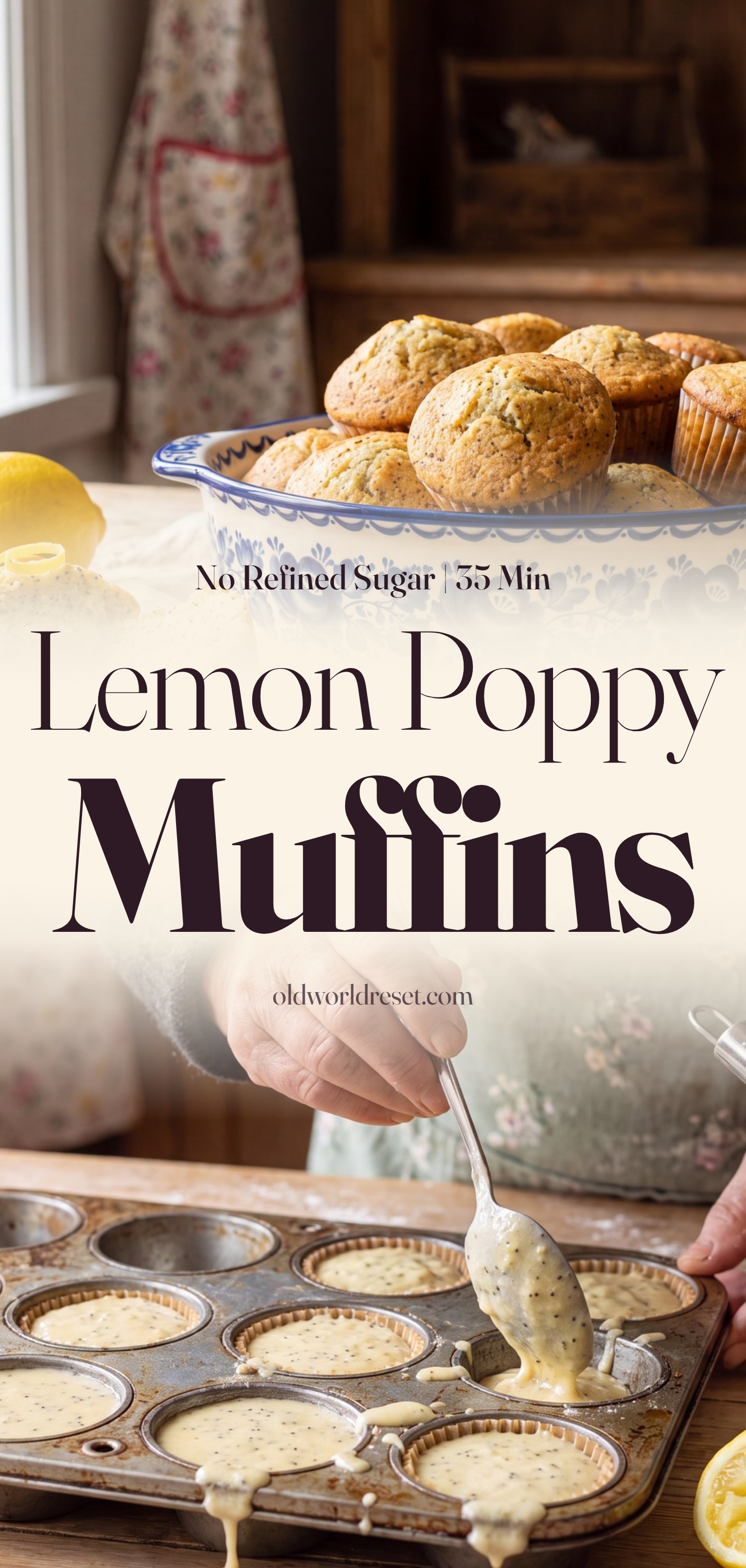 Lemon Poppy Seed Muffins - pin this recipe