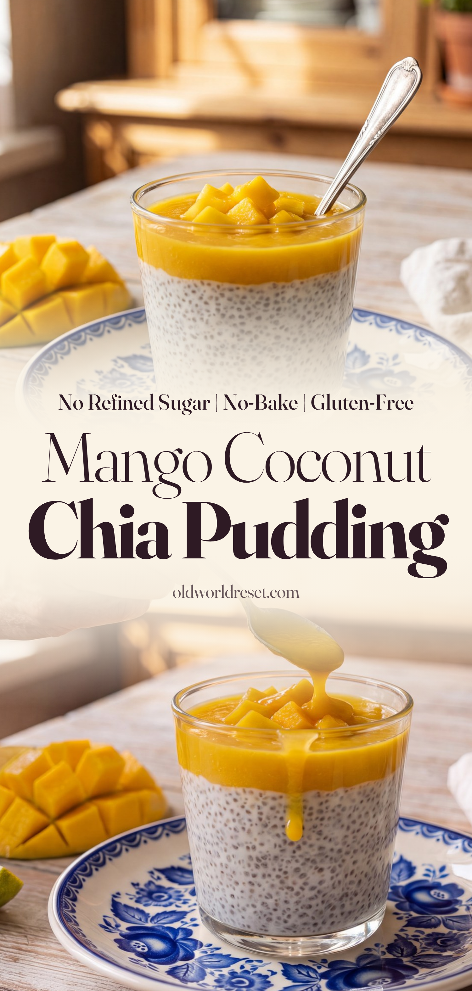 Mango Coconut Chia Pudding - pin this recipe