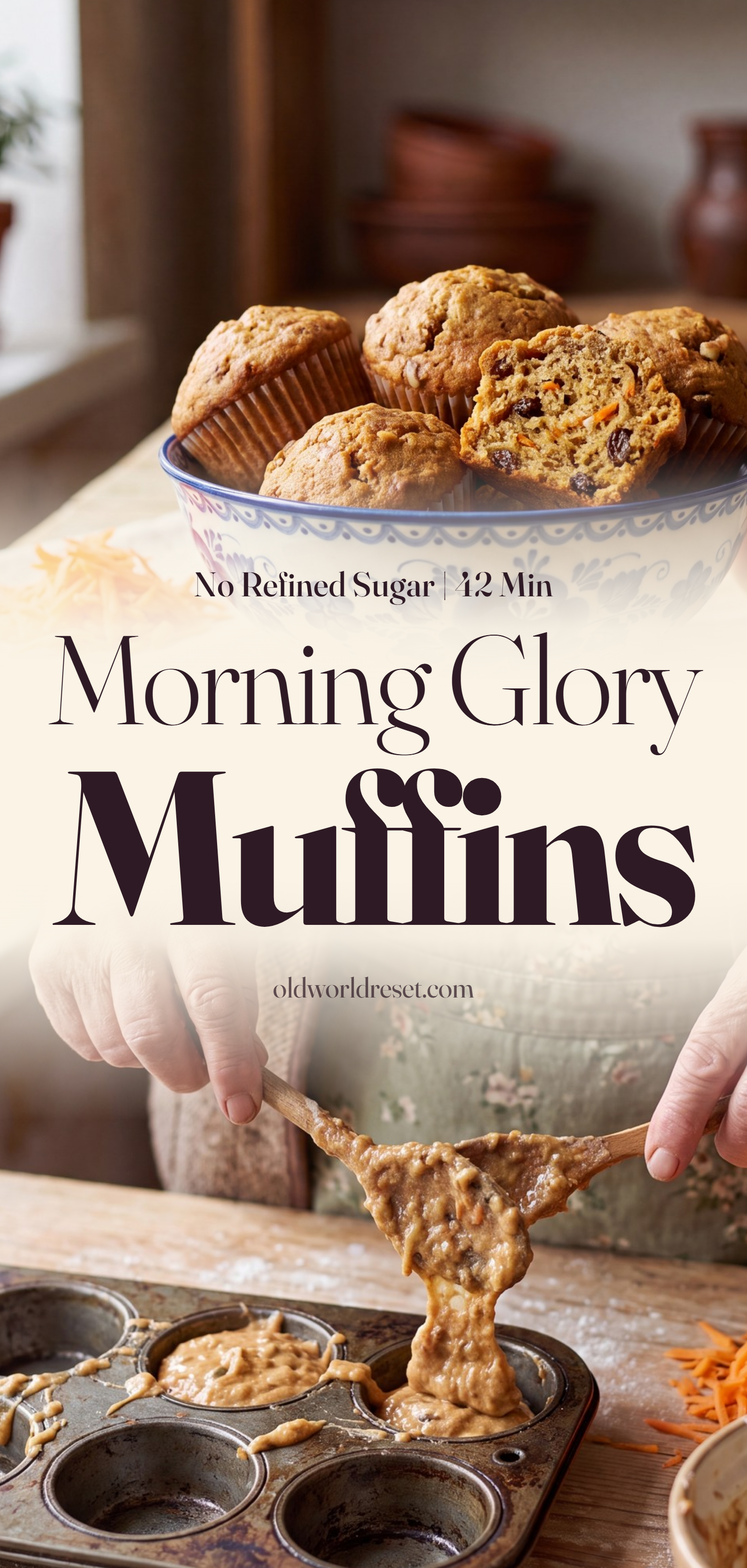 Morning Glory Carrot-Apple Muffins - pin this recipe