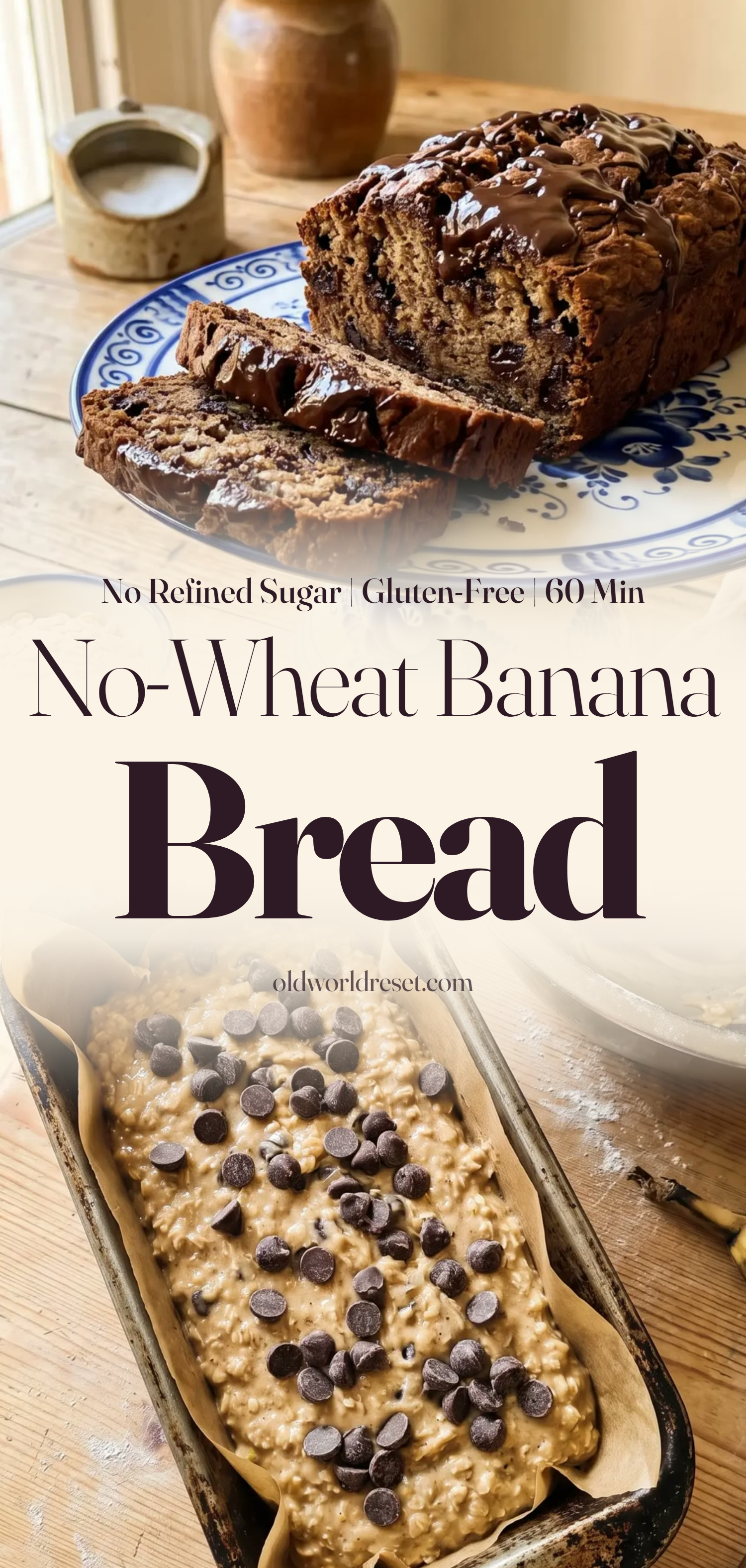 No-Wheat Banana Bread - pin this recipe