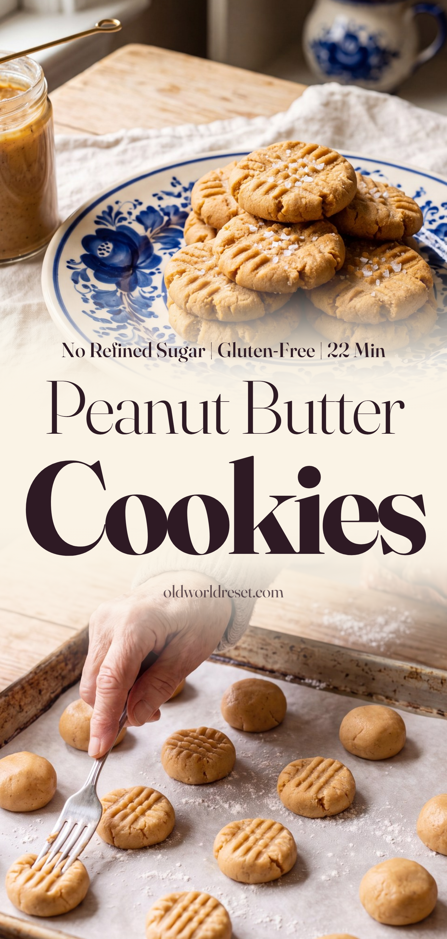 Peanut Butter Honey Cookies (Flourless) - pin this recipe