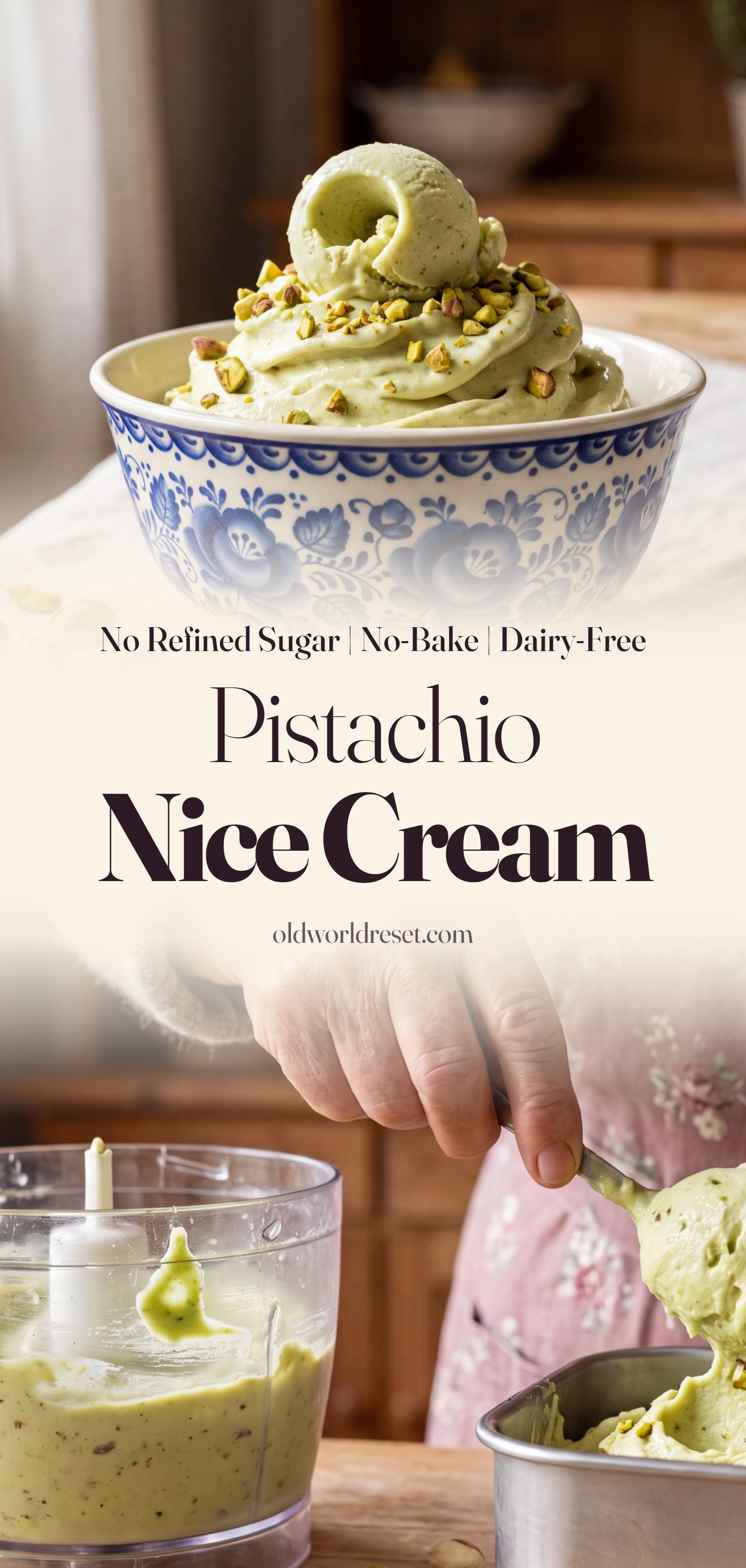 Pistachio Nice Cream - pin this recipe