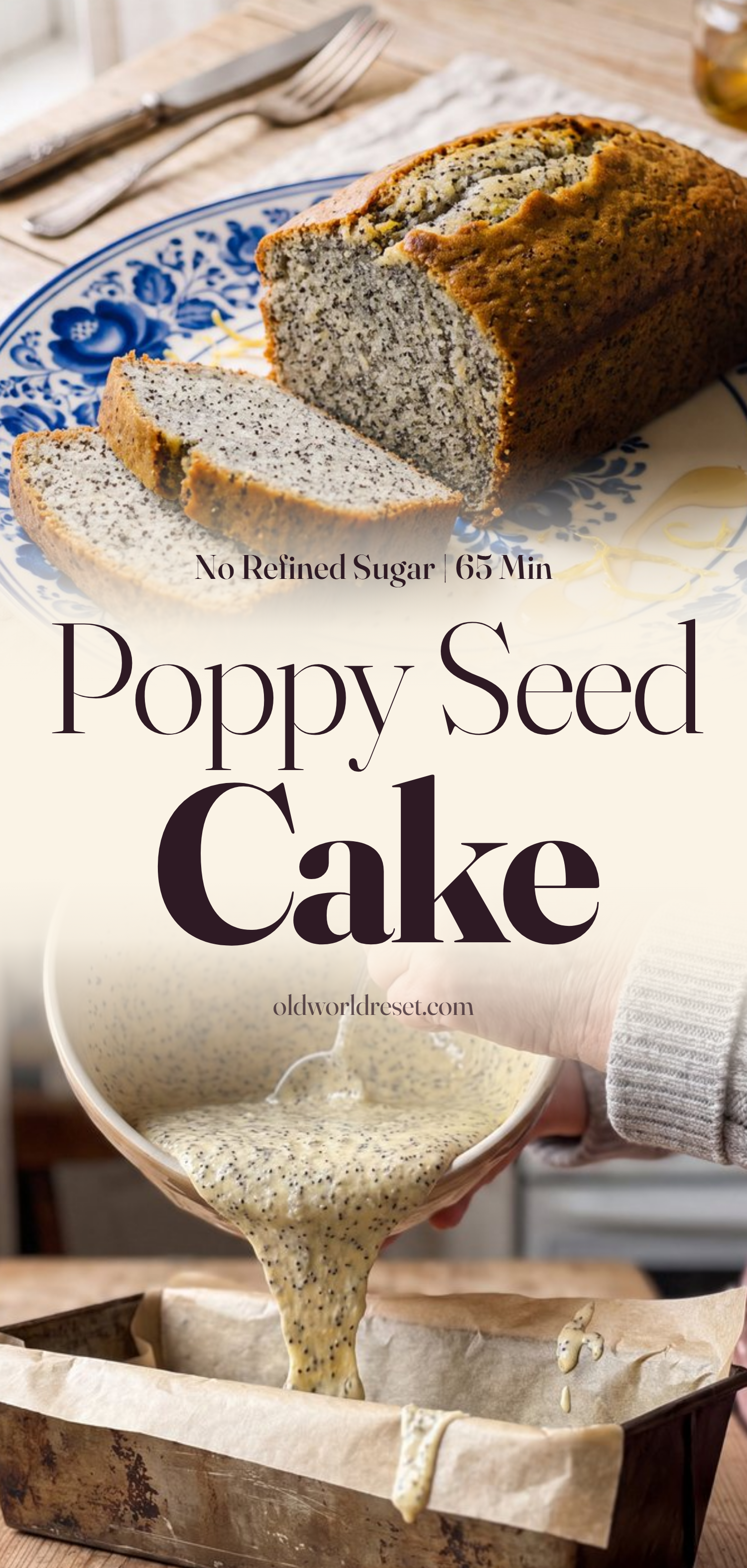 Poppy Seed & Honey Loaf Cake (Makovnik-style) - pin this recipe