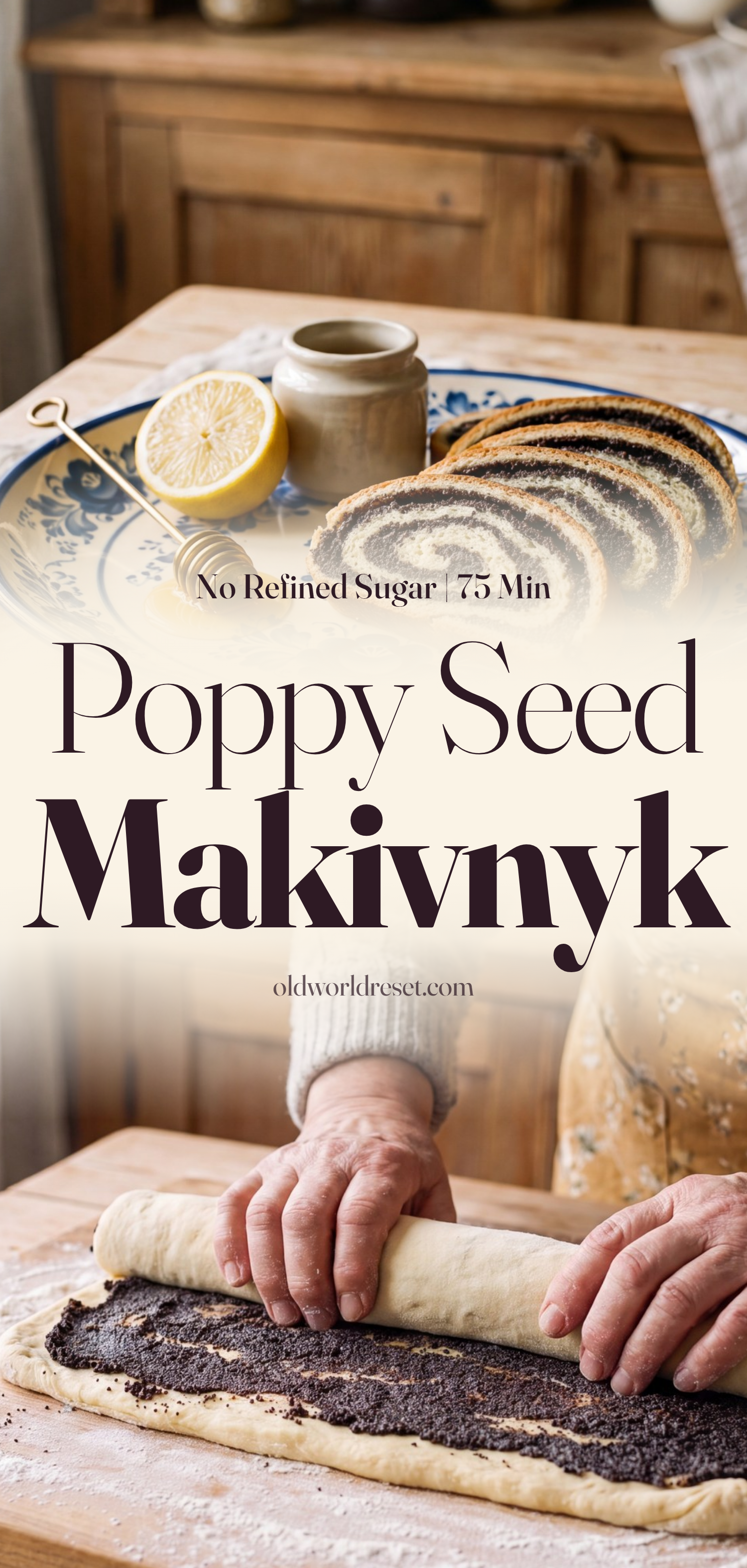 Poppy Seed Roll "Makivnyk" - pin this recipe