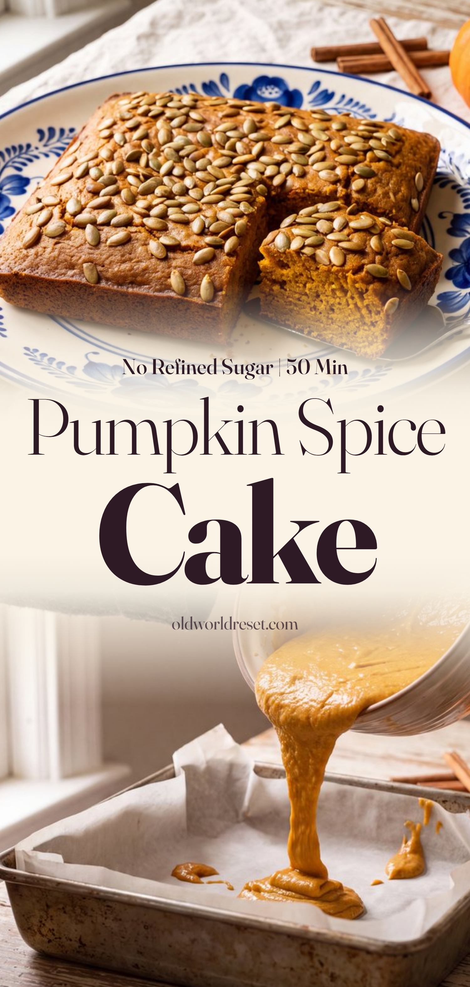 Pumpkin Spice Snacking Cake - pin this recipe