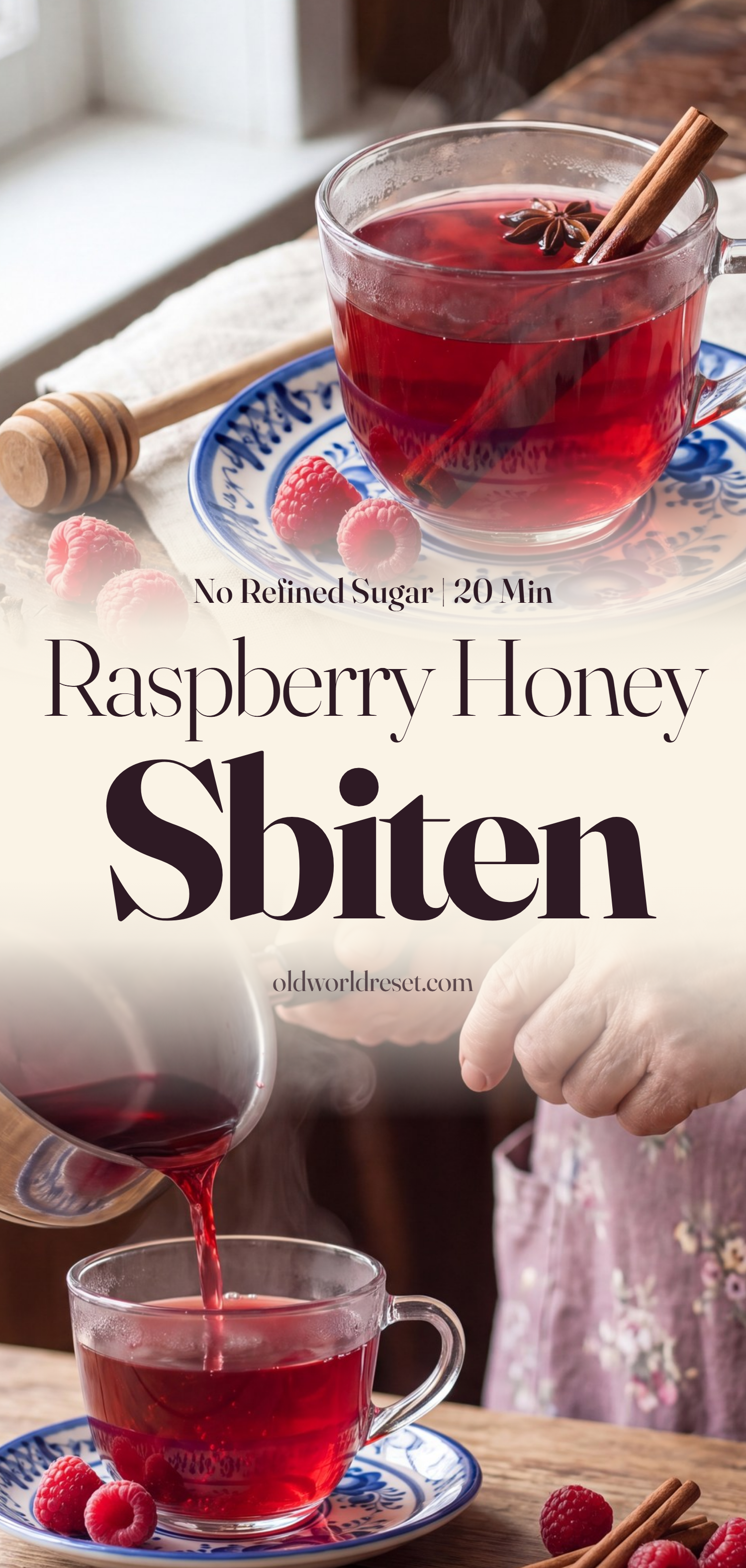 Raspberry Honey Sbiten (Old Slavic Hot Drink) - pin this recipe
