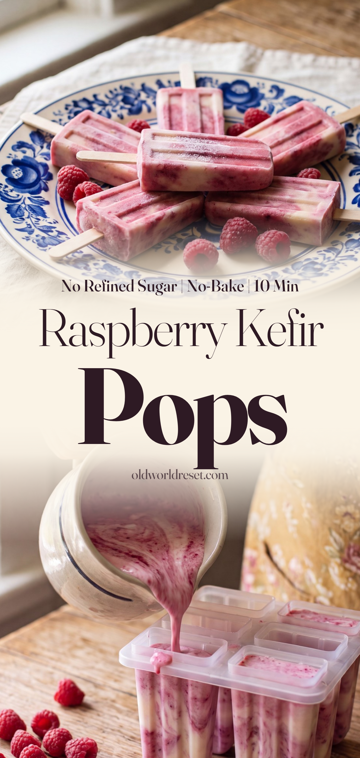 Raspberry Kefir Ice Pops - pin this recipe