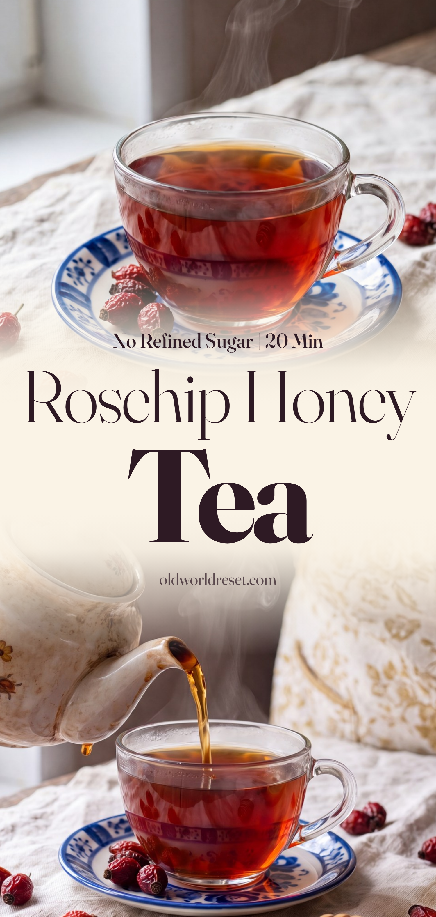Rosehip & Honey Vitamin Tea - pin this recipe