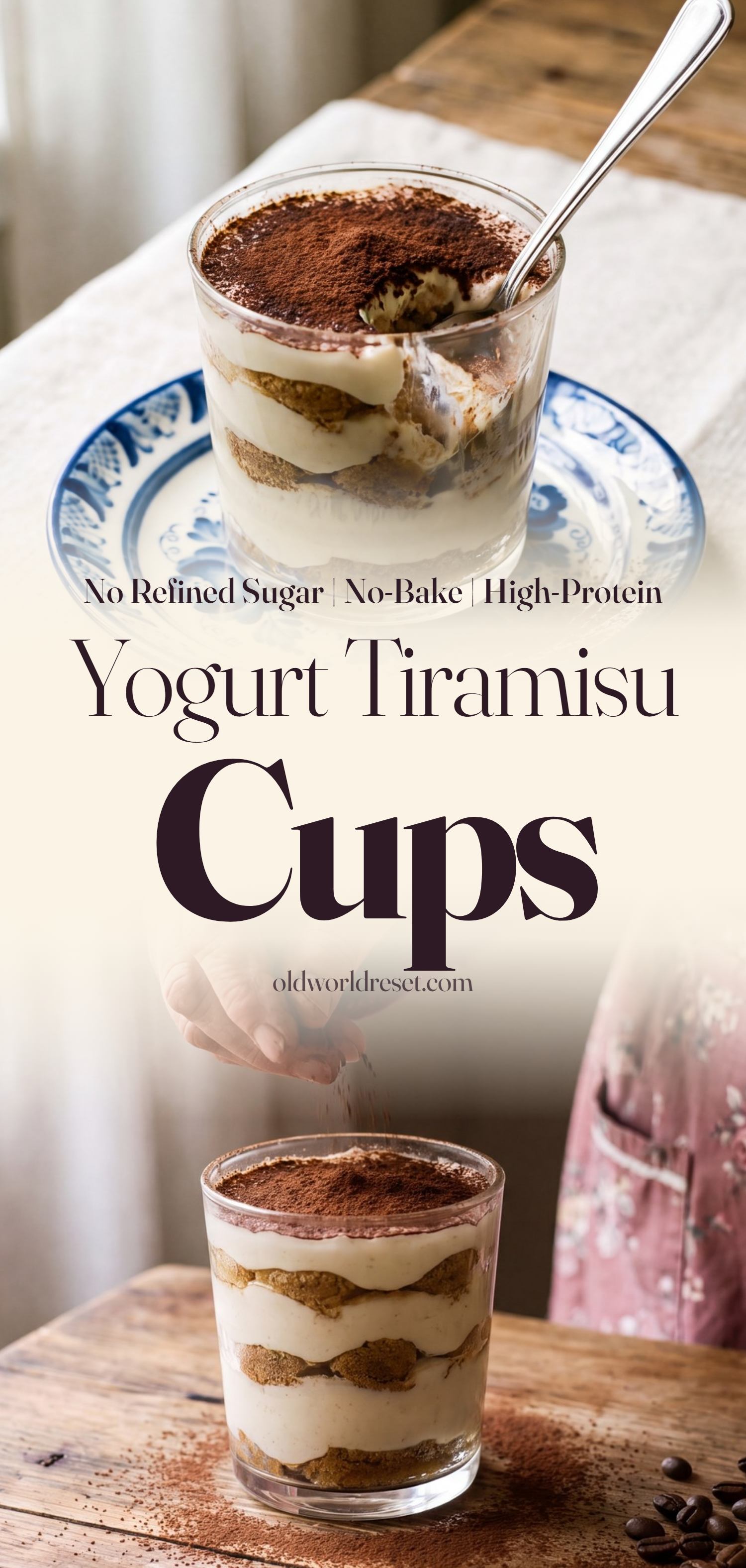 Yogurt Tiramisu Cups (Smetannik-Style) - pin this recipe