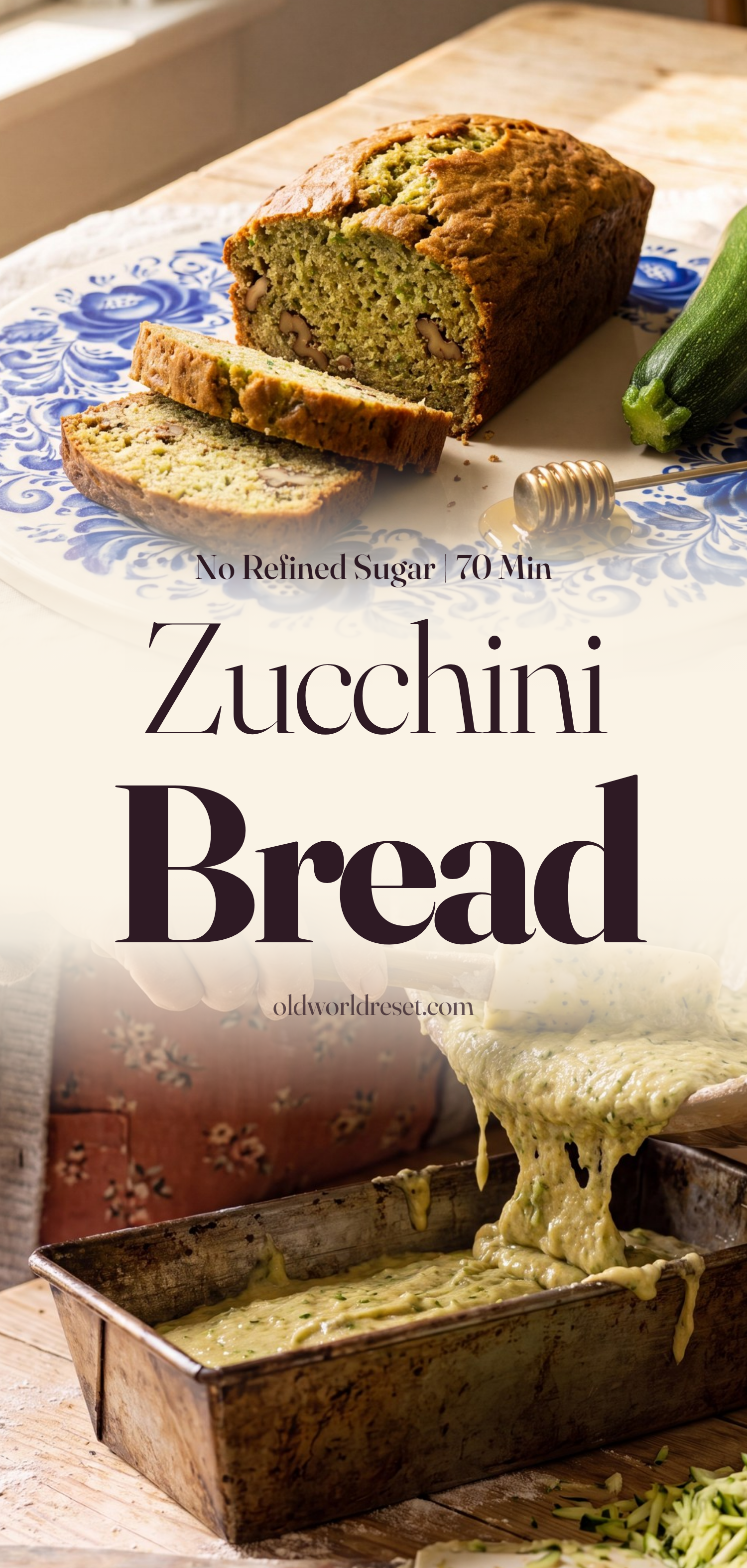 Zucchini Bread with Honey - pin this recipe