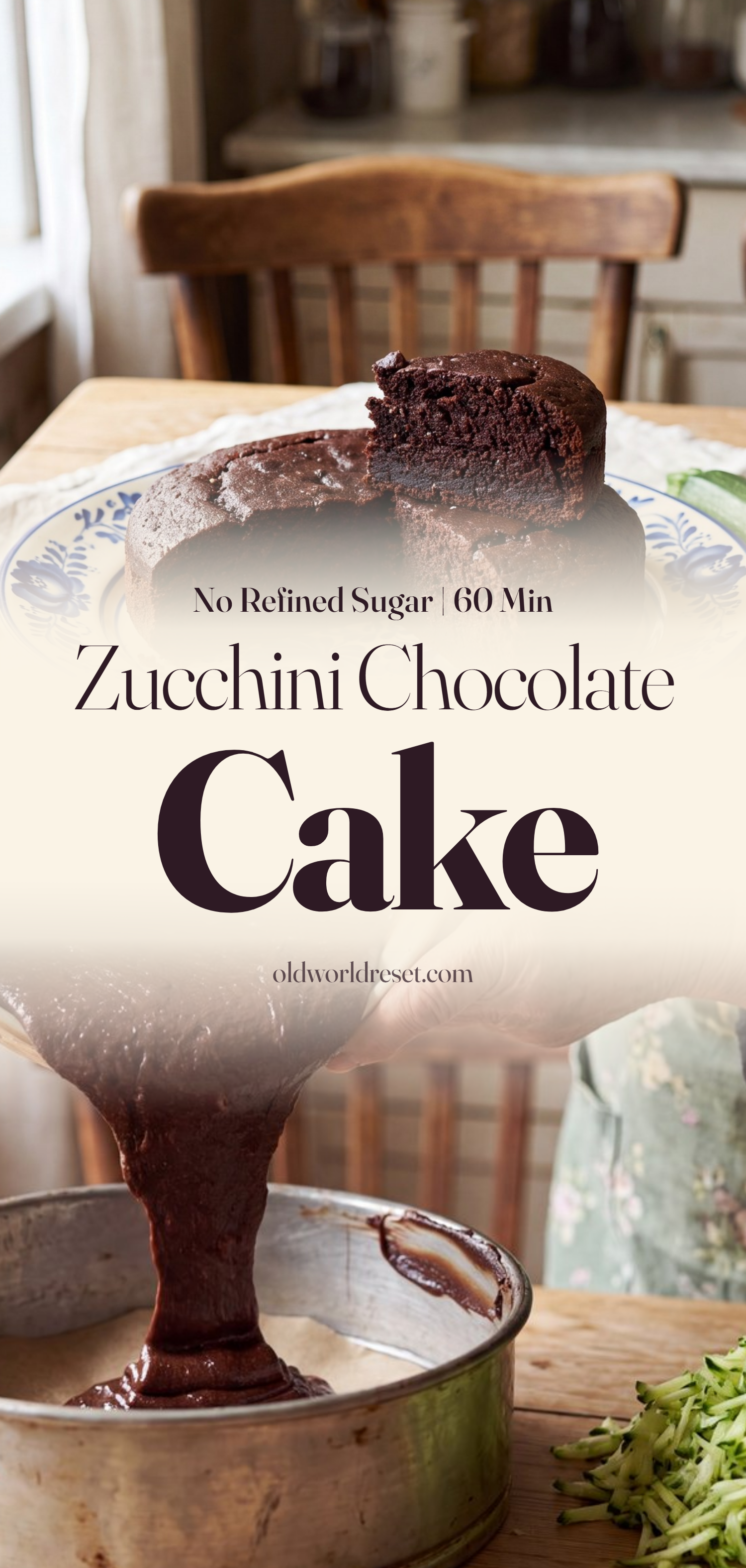 Zucchini Chocolate Cake - pin this recipe