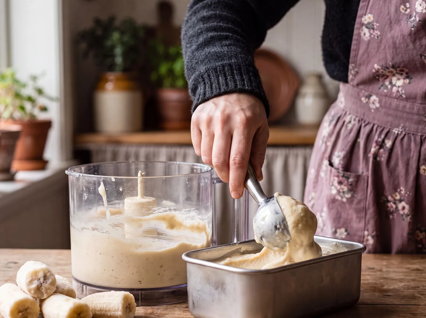 Making 2-Ingredient Banana Nice Cream