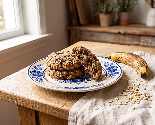 3-Ingredient Banana Oat Cookies