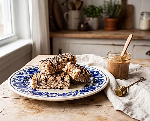 Almond Butter Rice Crispy Bars