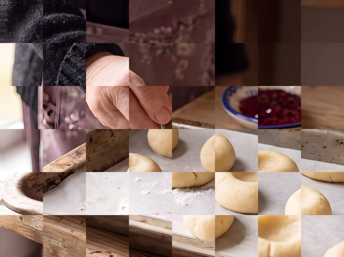 Making Almond Thumbprint Cookies with Fruit Jam