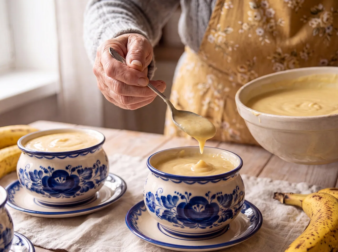 Making Banana "Nice" Custard Pots