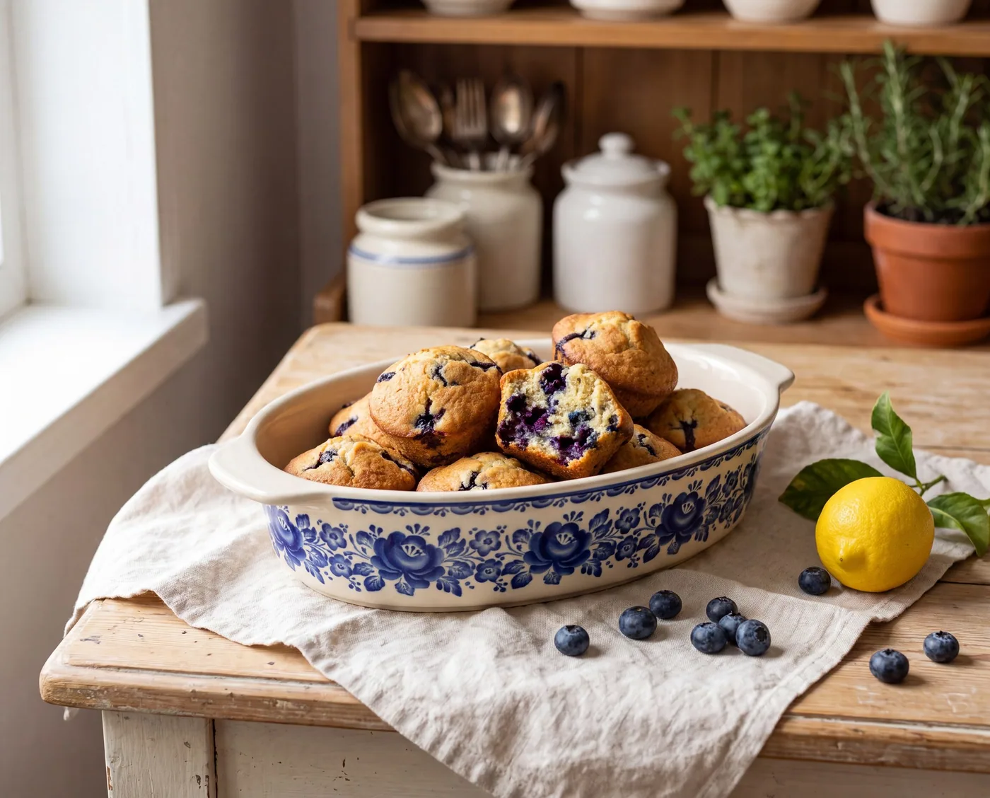 Blueberry Almond-Flour Muffins