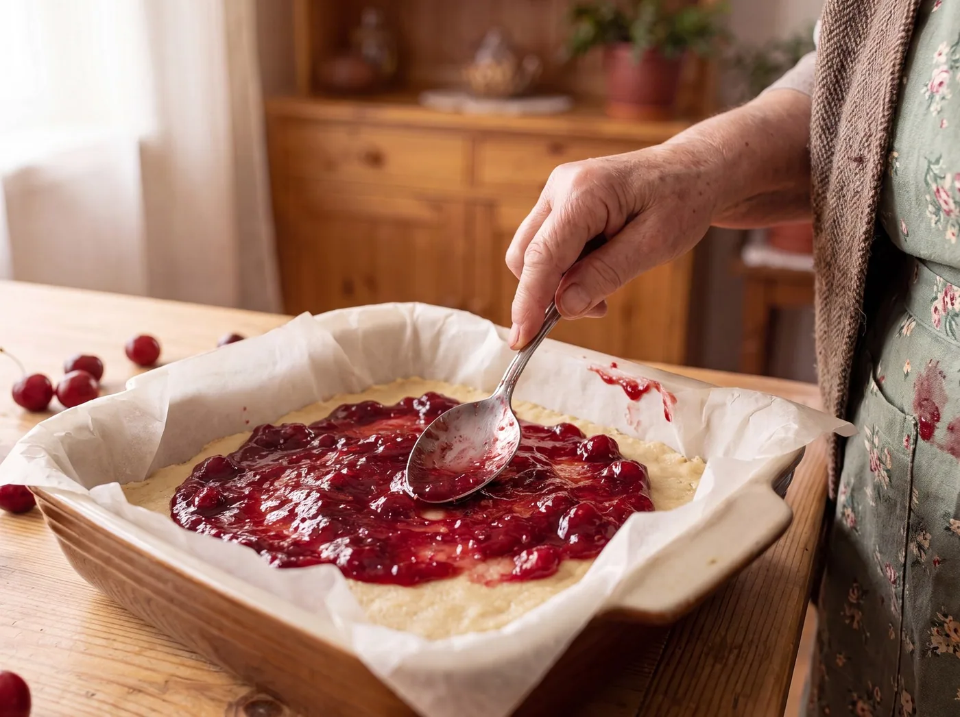 Making Cherry Almond No-Bake Bars