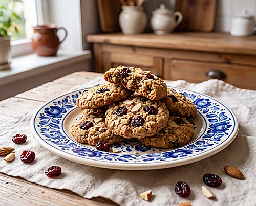 Cherry Almond Oatmeal Cookies