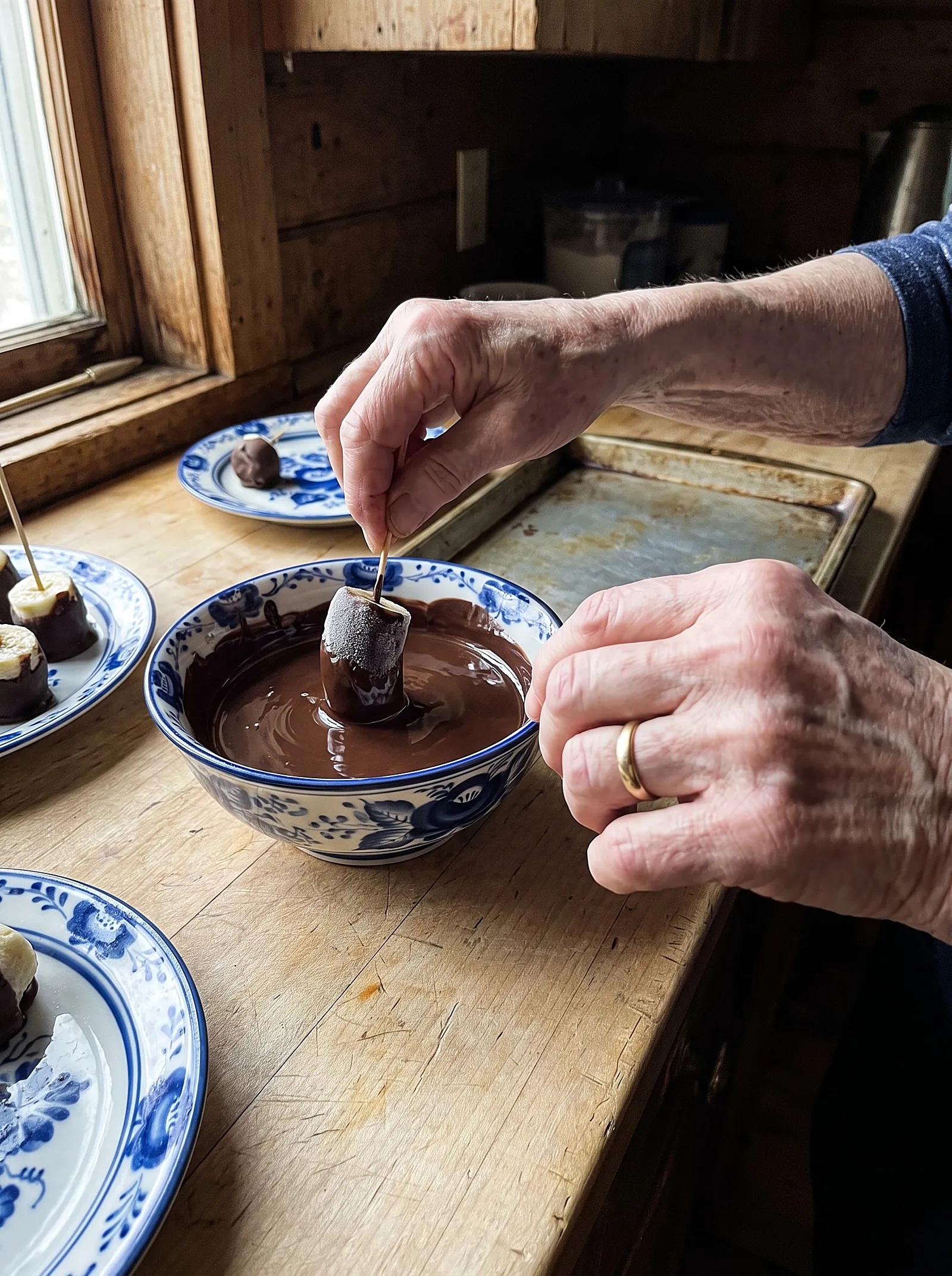 Chocolate-Dipped Frozen Banana Bites - photo 3