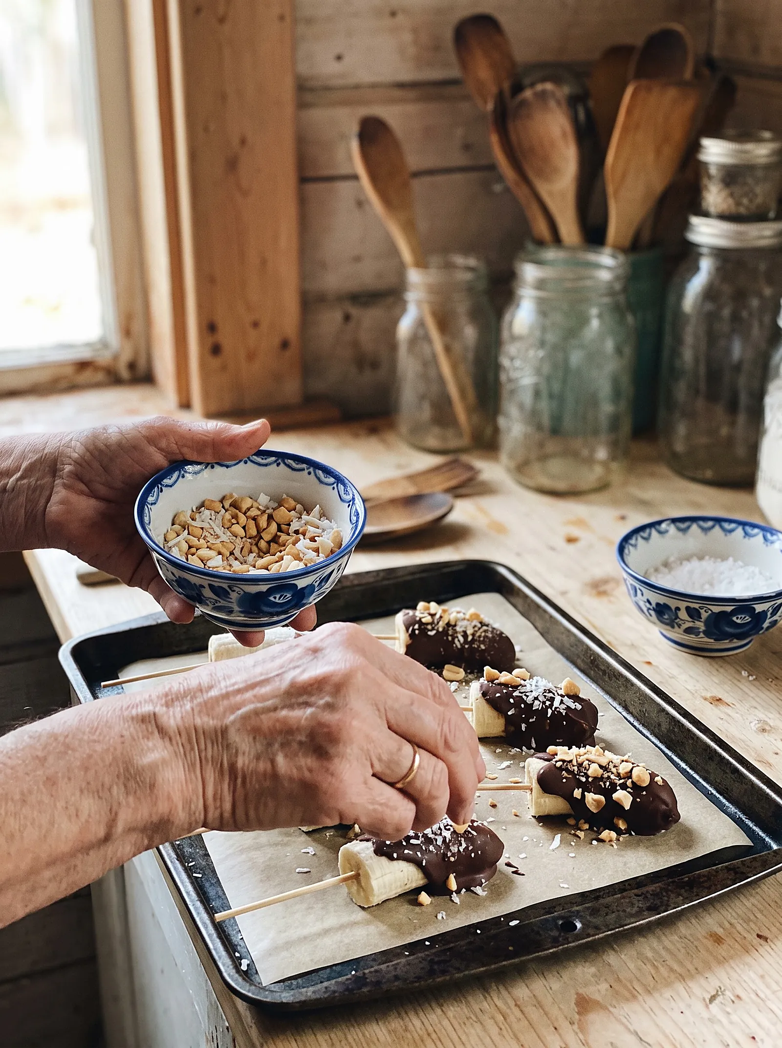 Chocolate-Dipped Frozen Banana Bites - photo 4