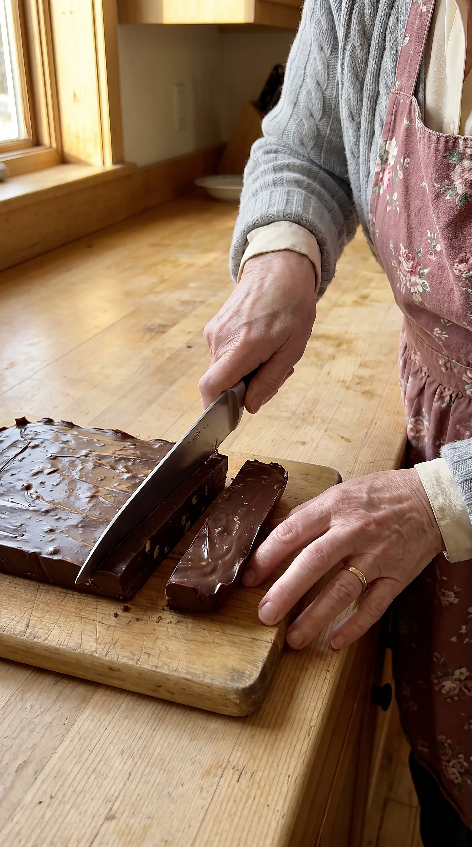 Making Chocolate Pistachio Fudge