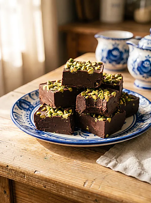 Chocolate Pistachio Fudge