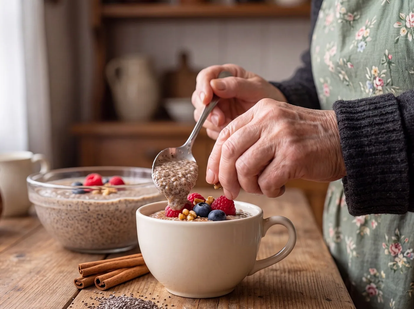 Making Cinnamon Chia Blood-Sugar Pudding