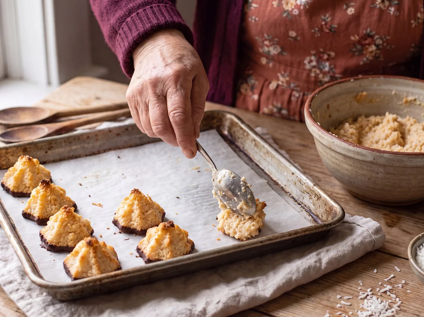 Making Coconut Macaroons (Honey)