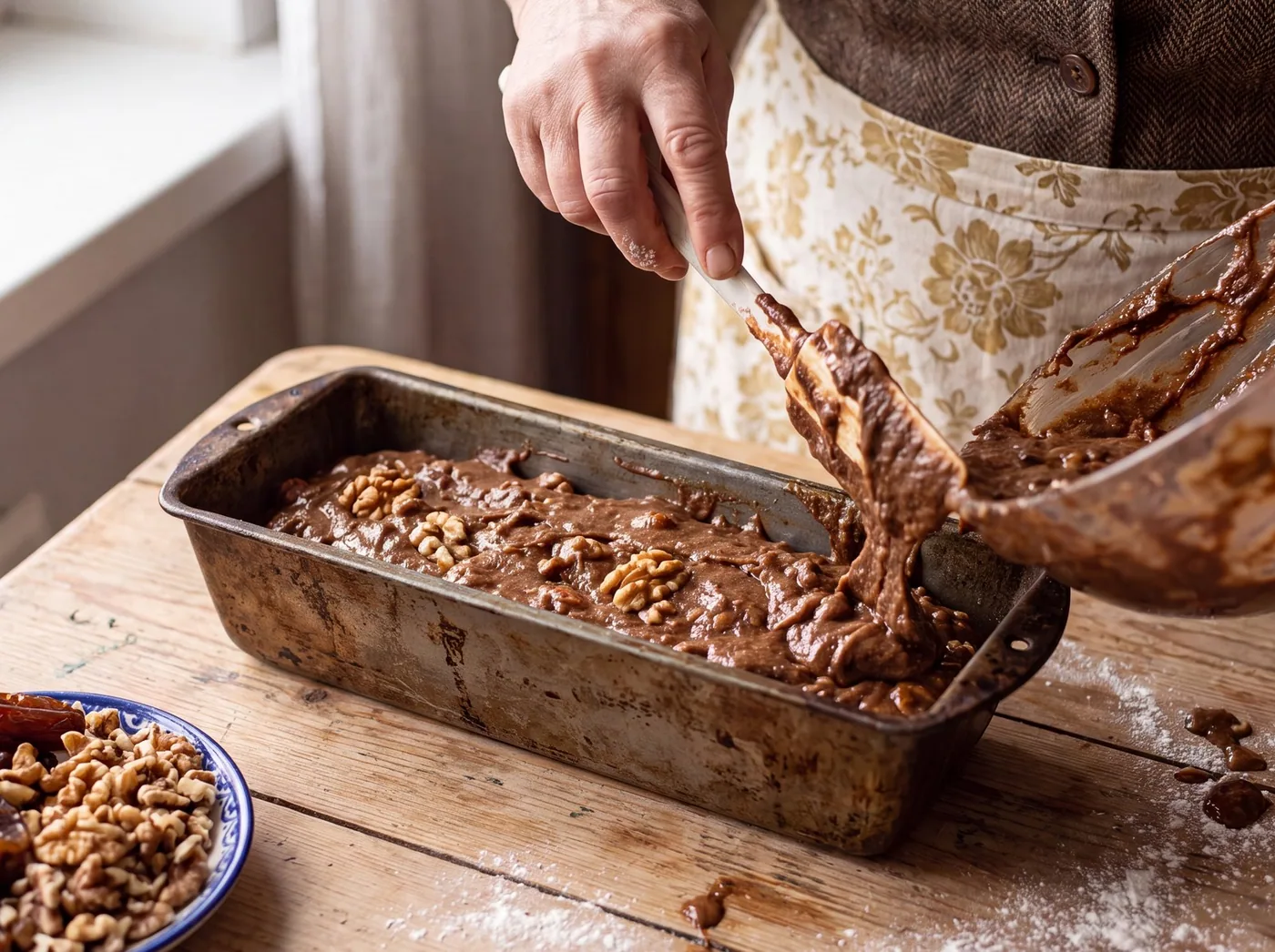 Making Date-Nut Loaf (Old-World Tea Bread)