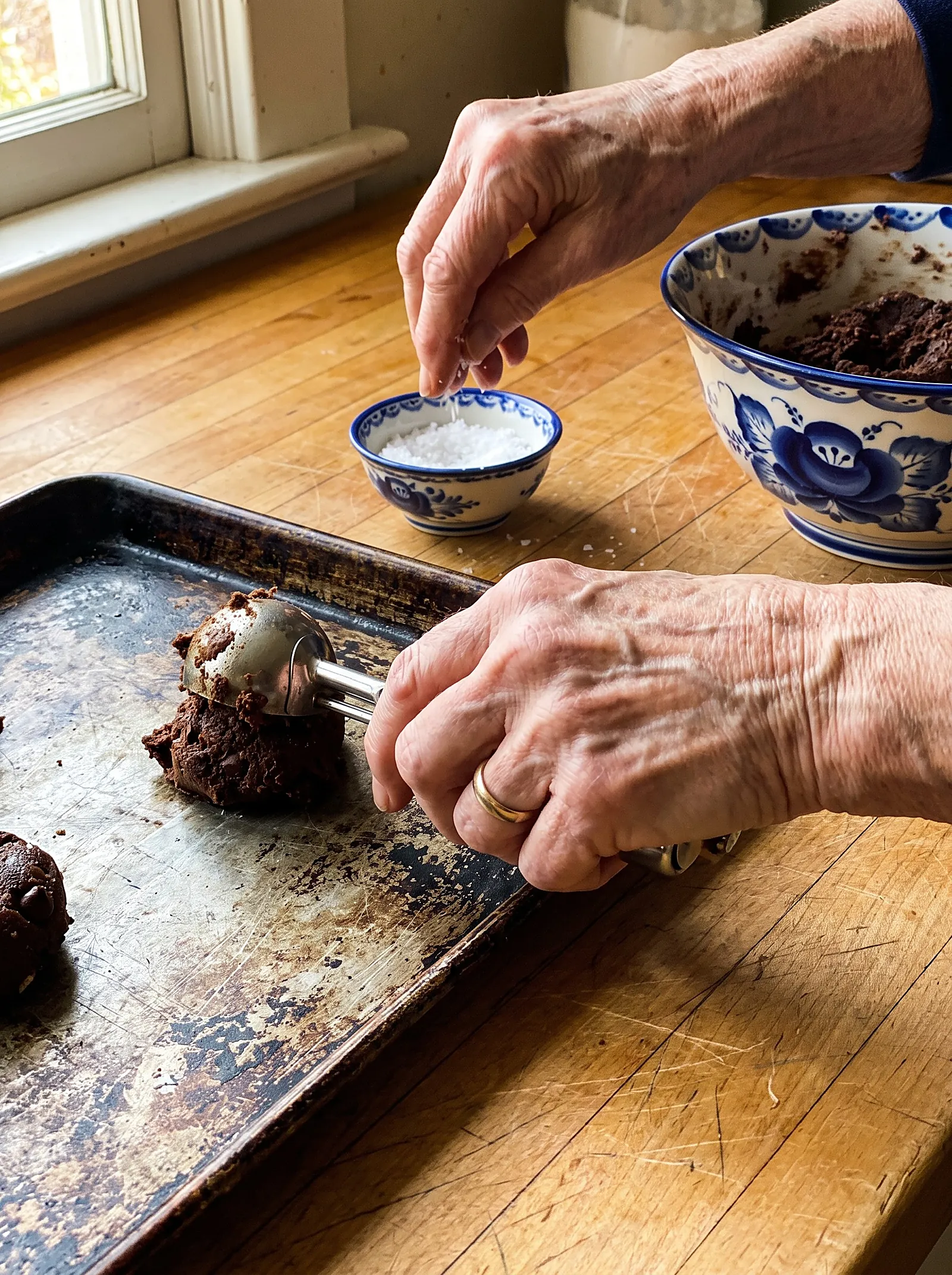 Double Chocolate Chip Tahini Cookies - photo 4