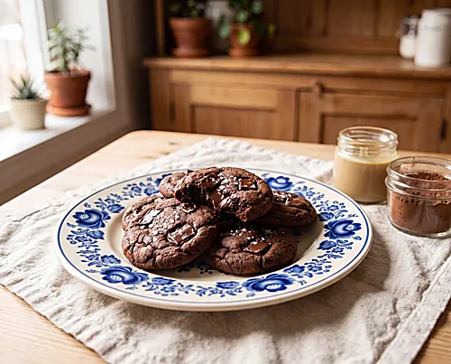 Double Chocolate Chip Tahini Cookies