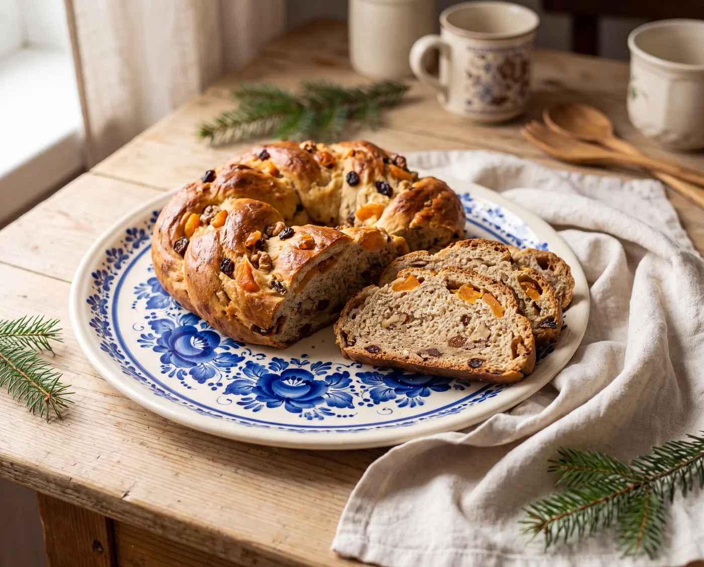 Festive Dried-Fruit & Nut Bread (Kolach-Style)