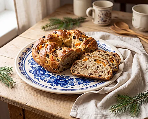 Festive Dried-Fruit & Nut Bread (Kolach-Style)