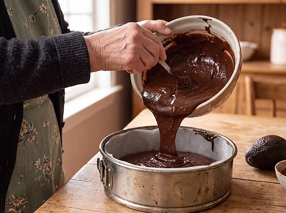 Making Flourless Chocolate Avocado Torte
