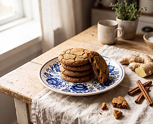 Ginger Molasses-Style Honey Cookies