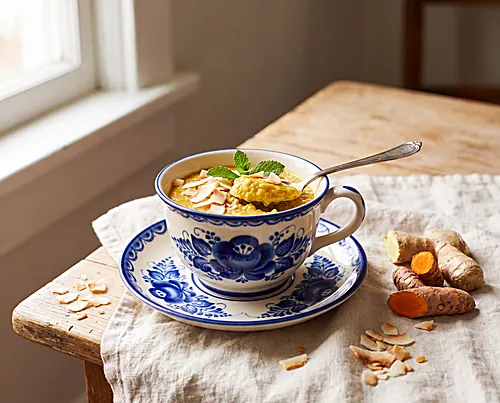Golden Turmeric Coconut Pudding